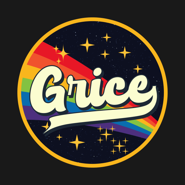 Grice // Rainbow In Space Vintage Style by LMW Art