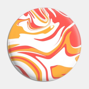 Orange and Red Abstract Pattern Pin