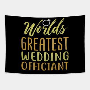 Funny wedding officiant solemniser marriage Tapestry