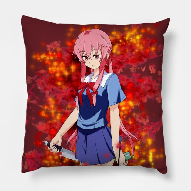 Mirai Nikki - Yuno Gasai Pillow by Nykos