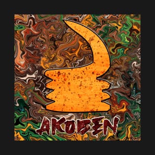 Adinkra symbol Akoben illustration, vigilance and wariness symbol T-Shirt