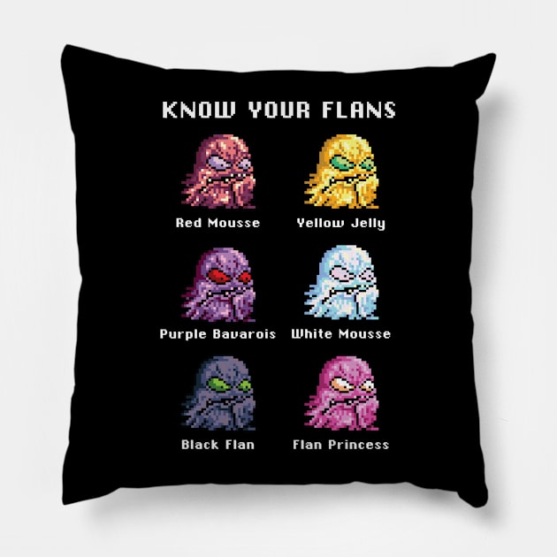 Know Your Flans Pillow by inotyler