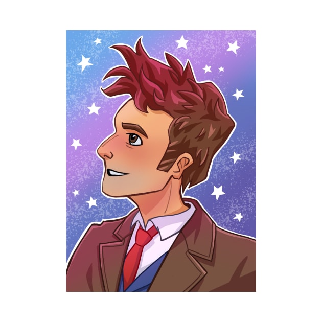 Cute Tenth Doctor Stars by inhonoredglory