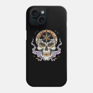 Spooky Star Sign Skull Tattoo Phone Case