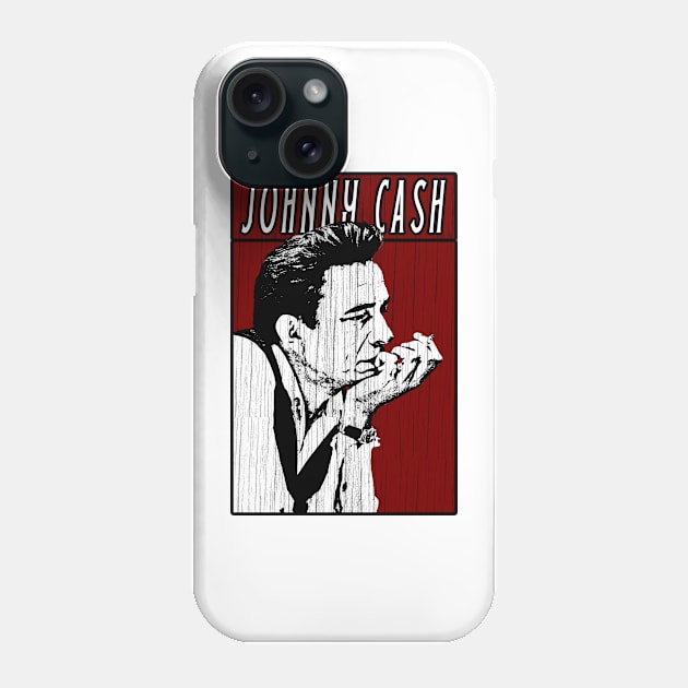 Retro Vintage Johnny Cash Phone Case by Projectup