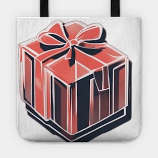 Vibrant Gift Box with Festive Bow Illustration No. 627 Tote