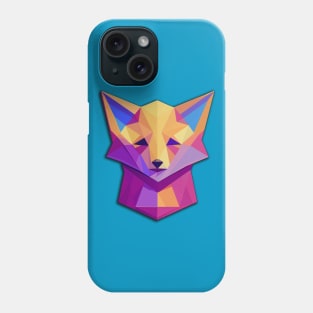 Colorfull low-poly isometric Fox Phone Case