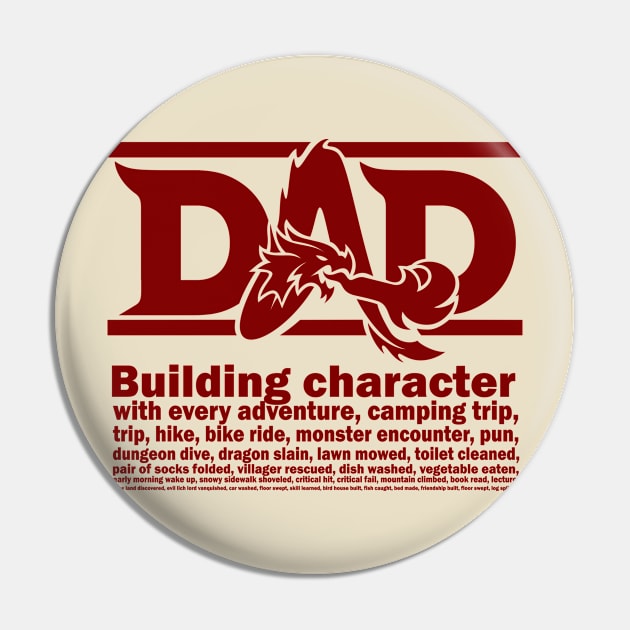 D&D Dad (Red) Pin by Crew