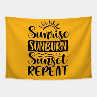 Sunrise Sunburn Sunset Repeat Tapestry