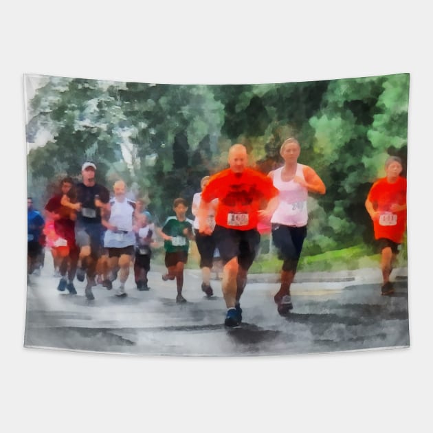 Race - Racing in the Rain Tapestry by SusanSavad