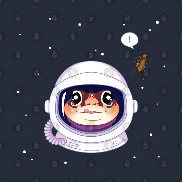 African Fat Tailed Gecko, Space Theme! Astronaut Gecko by anacecilia