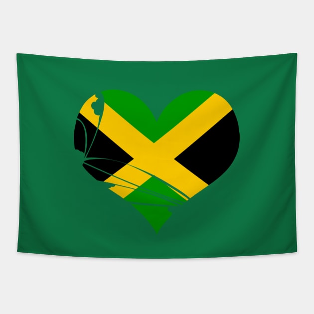 Jamaica heart Tapestry by Sinmara