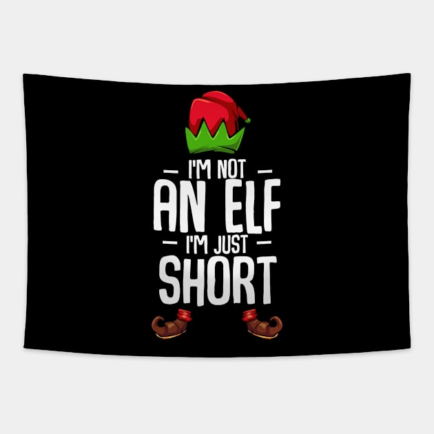 I'm Not An Elf I'm Just Short Funny Christmas Tapestry by Funnyawesomedesigns