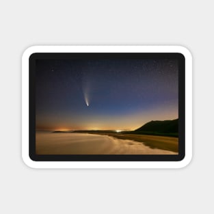 Comet NEOWISE, Rhossili Bay, Gower Magnet