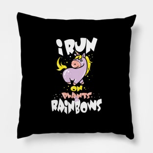 Funny Vegan Shirts I diet veggies unicorn gift Pillow