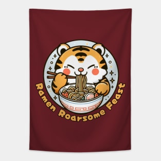 Ramen life Bengal cute tiger Tapestry