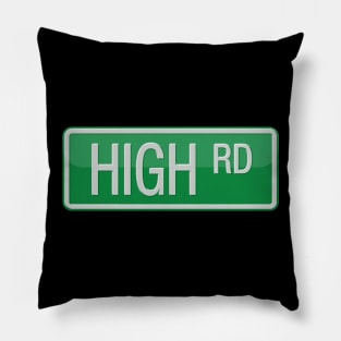 High Road Street Sign Pillow