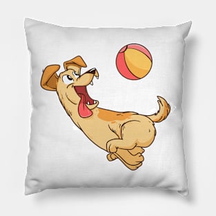 Funny Dog With Ball Pillow