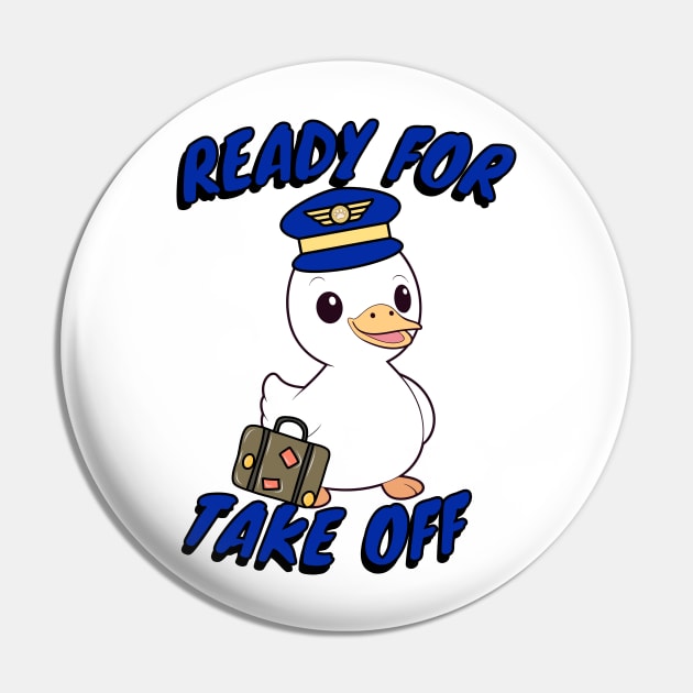 Funny Pilot duck Pin by Pet Station