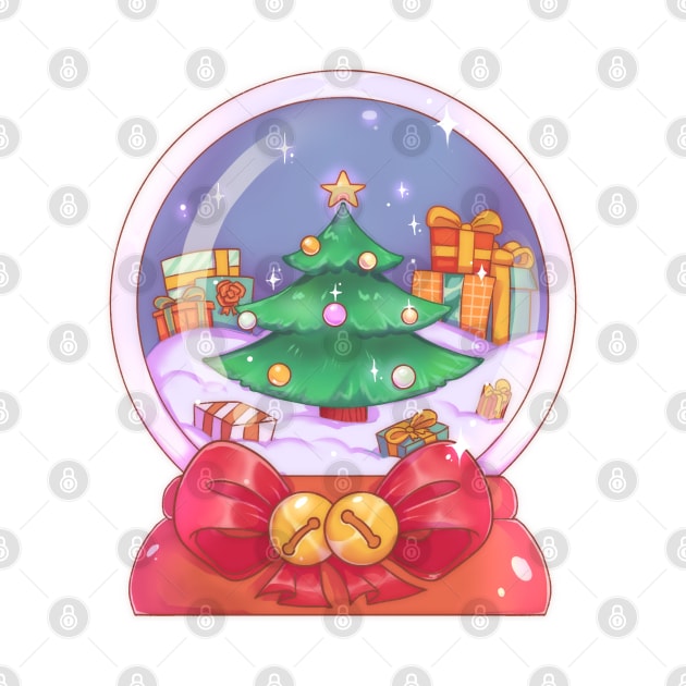 Christmas snow globe by Itsacuteart