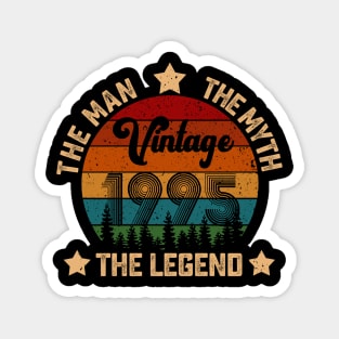 Father's Day Shirt Vintage 1995 The Men Myth Legend 25th Birthday Gift Magnet