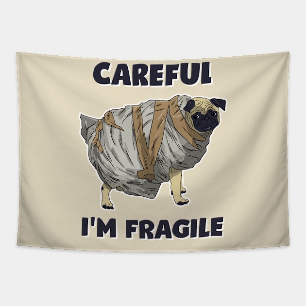 Careful, I'm Fragile Tapestry by castrocastro