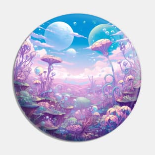 Another Flower World #1 Coral Shroomland Pin