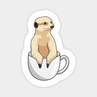 Meerkat with Cup of Coffee Magnet