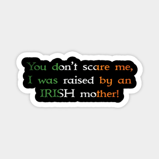 You Don't Scare Me, I Was Raised By An Irish Mother Magnet