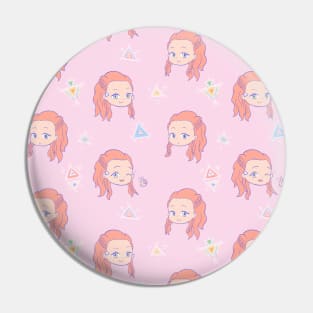 Chibi Aloy pattern (pink) Pin