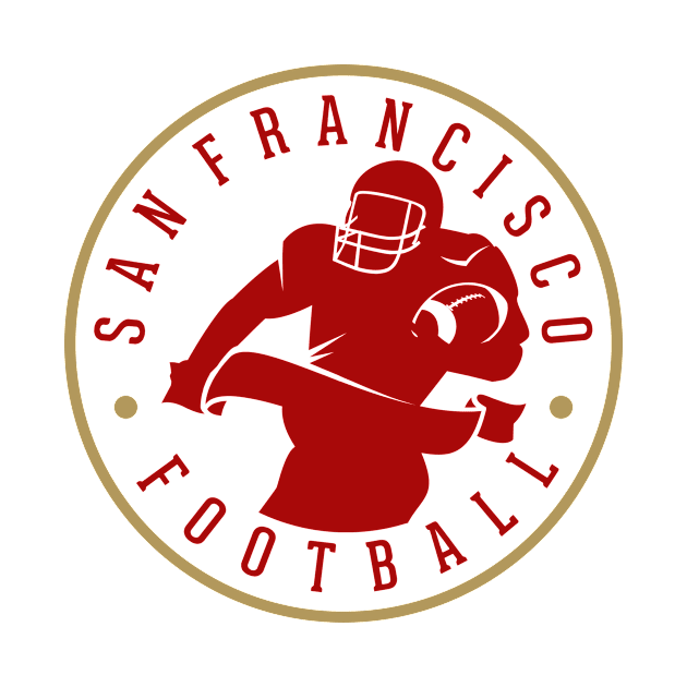 San Francisco Football Team Color by Toogoo