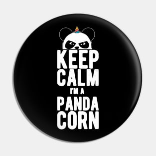 Keep Calm I'm a Panda Corn Pin