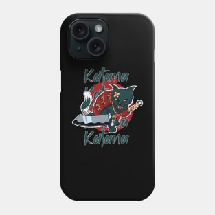 Fierce Repeated Katana Text Cat Phone Case