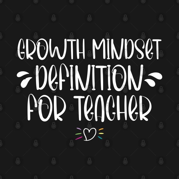 Growth Mindset Definition Quotes Entrepreneur Gifts School For Men Or Women, Boys And Girls, For Teacher by chidadesign