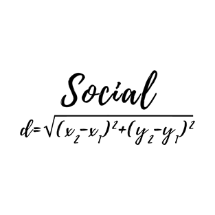 Social distance Funny Math Equation T-Shirt