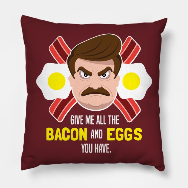 Ron Swanson Pillow by Sam Potter Design