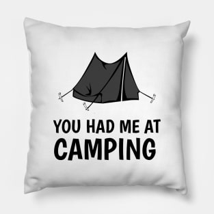 You had me at camping Pillow