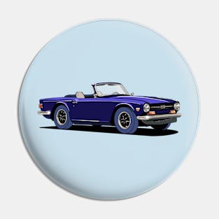 Triumph TR6 Car in blue Pin