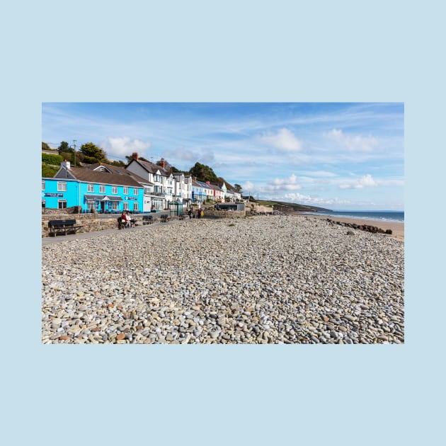 Amroth Village And Pebble Beach by tommysphotos