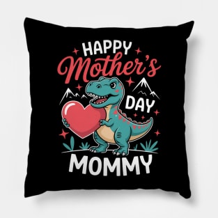 Happy Mother's Day Mommy Dino Son For Mom TRex Pillow