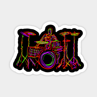 Fancy Drummer Modern Style Magnet