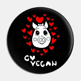 Go vegan Pin