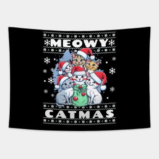 Meowy Catmas Tapestry