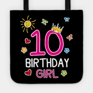 Kids 10th Birthday Girl Crown Princess Tote