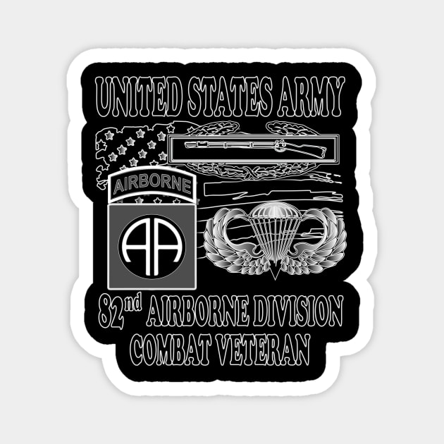 82nd Airborne Combat Veteran Magnet by Relaxed Lifestyle Products