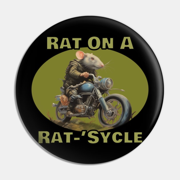 Rat on a rat-'sycle Pin by CS77