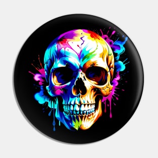 Colored Skull Design in Vibrant Vector Style Pin