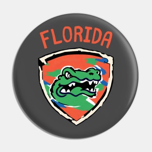 Beautiful Florida Football Alligator American Football Player Team Pin