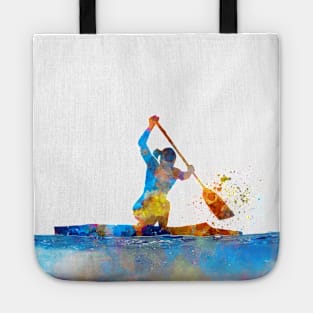 Kayak in watercolor Tote