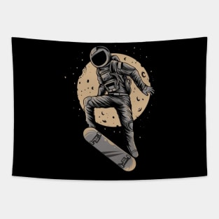 Astronaut skateboard Tapestry